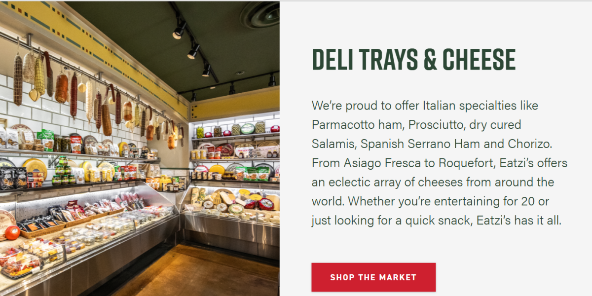 Eatzis website deli cheese