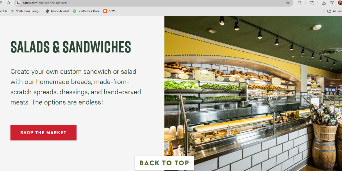 Eatzis website salad sand