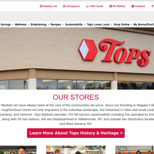 Tops Markets 152 Stores NY Tops Markets - Giants