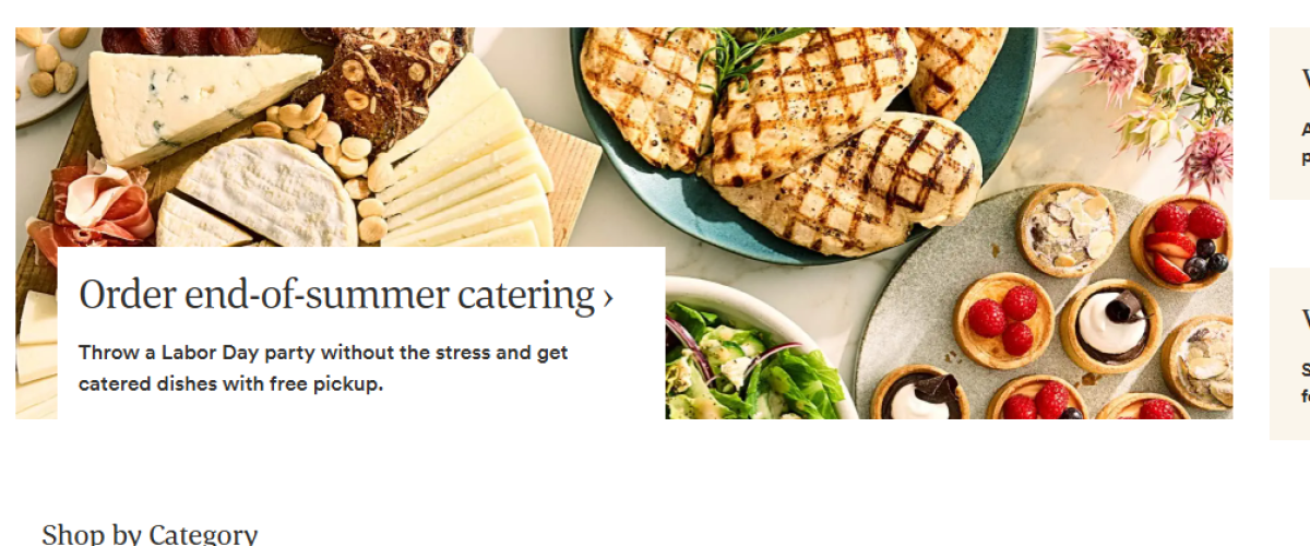 WFM website storefront meals Whole Foods Market
